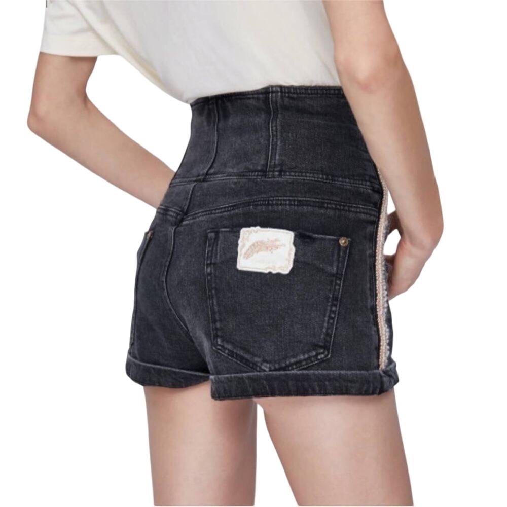 MISS SIXTY Embroidery Denim Short Sz 24 Angel Collection Coquette Y2K Boho NWOT